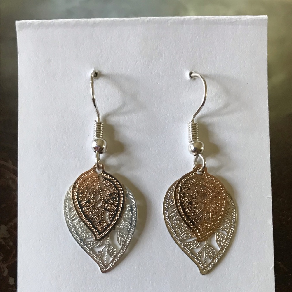 Multilayered Leaf Earrings